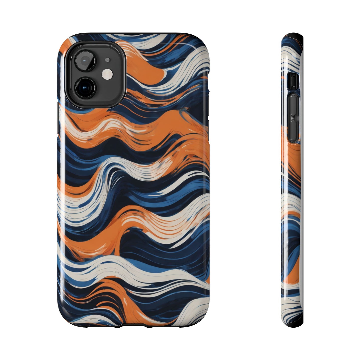 Wave Pattern Tough Phone Case - Stylish and Durable for Modern Lifestyle - for iPhone