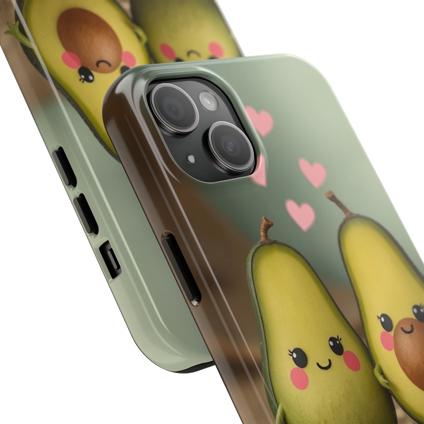 Cute Avocado Phone Case, Funny Tough Case, Quirky Phone Accessory, Gifts for Foodies, Valentine's Day Present