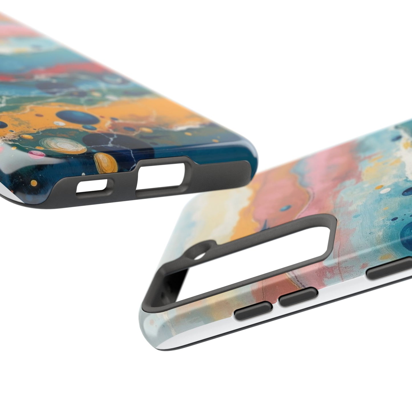 Artistic Tough Phone Case - Vibrant Waves Design for Unique Style