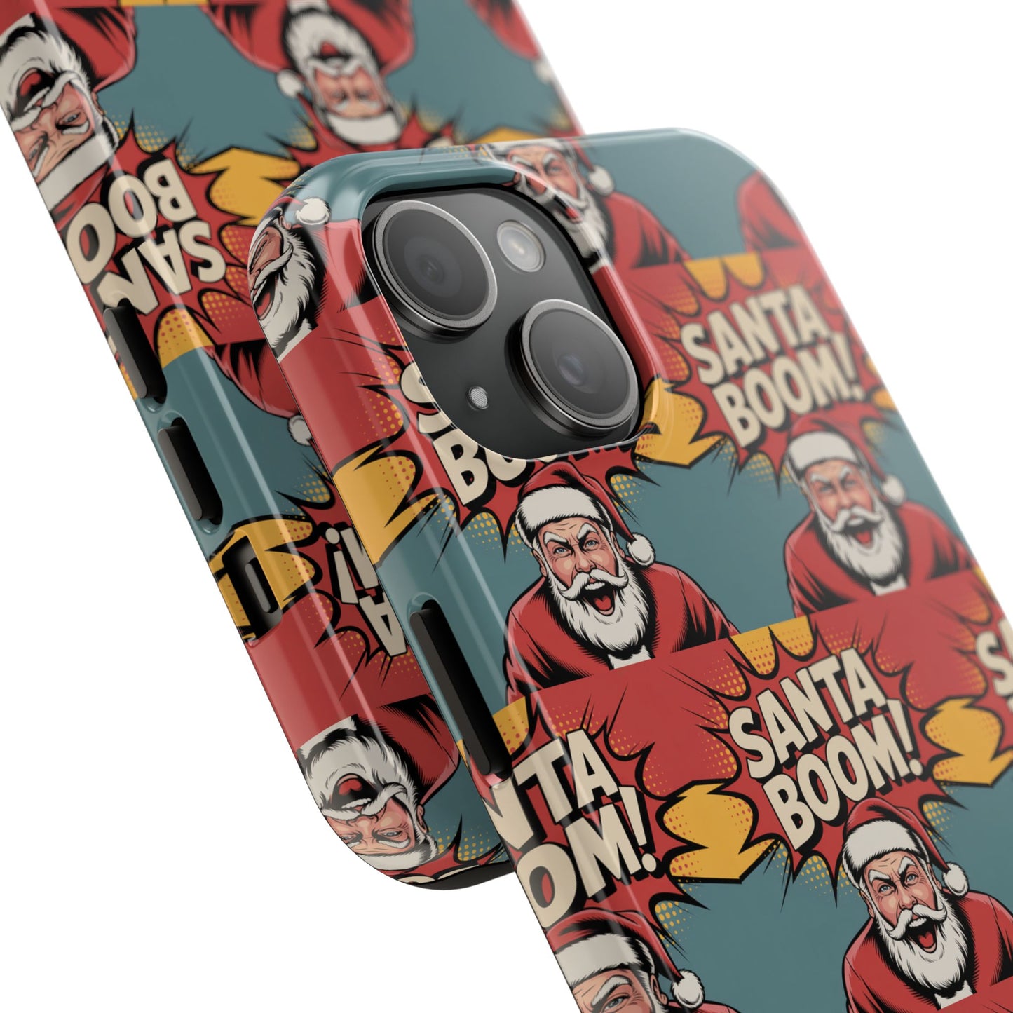 Festive Santa Boom Pattern Tough Phone Case