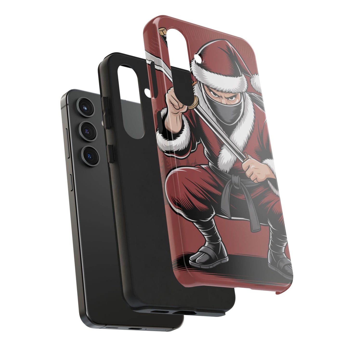 Ninja Santa Tough Phone Case | Durable Holiday Phone Cover for iPhone