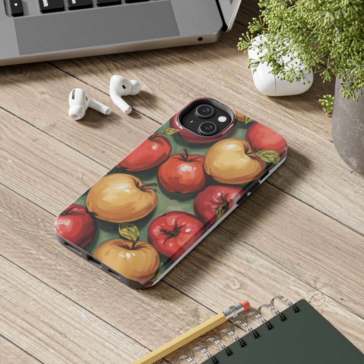 Colorful Painted Apples Art Tough Phone Case - Durable & Stylish Protection - for iPhone