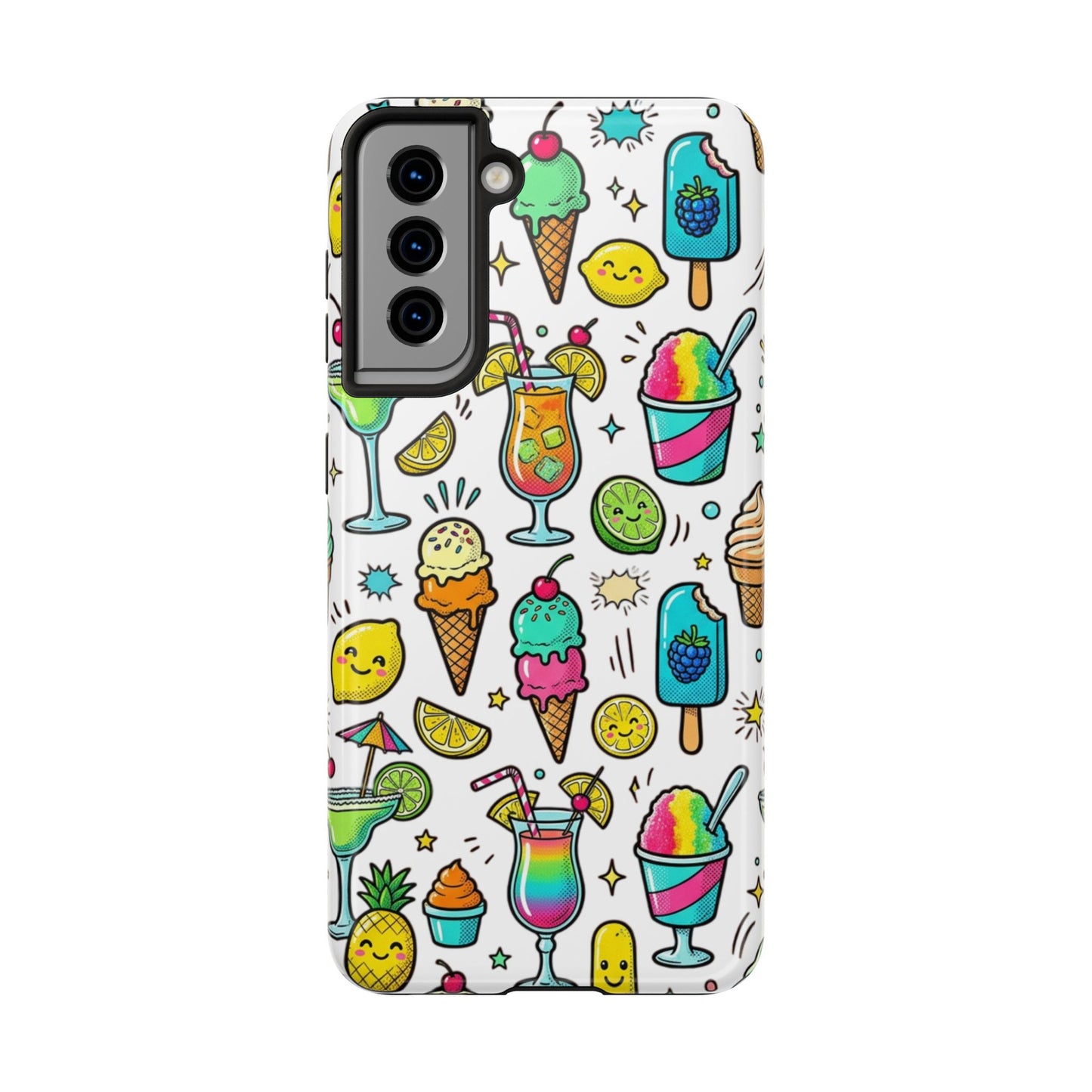 Tough Phone Case — Summer Ice Cream & Cocktails Pattern