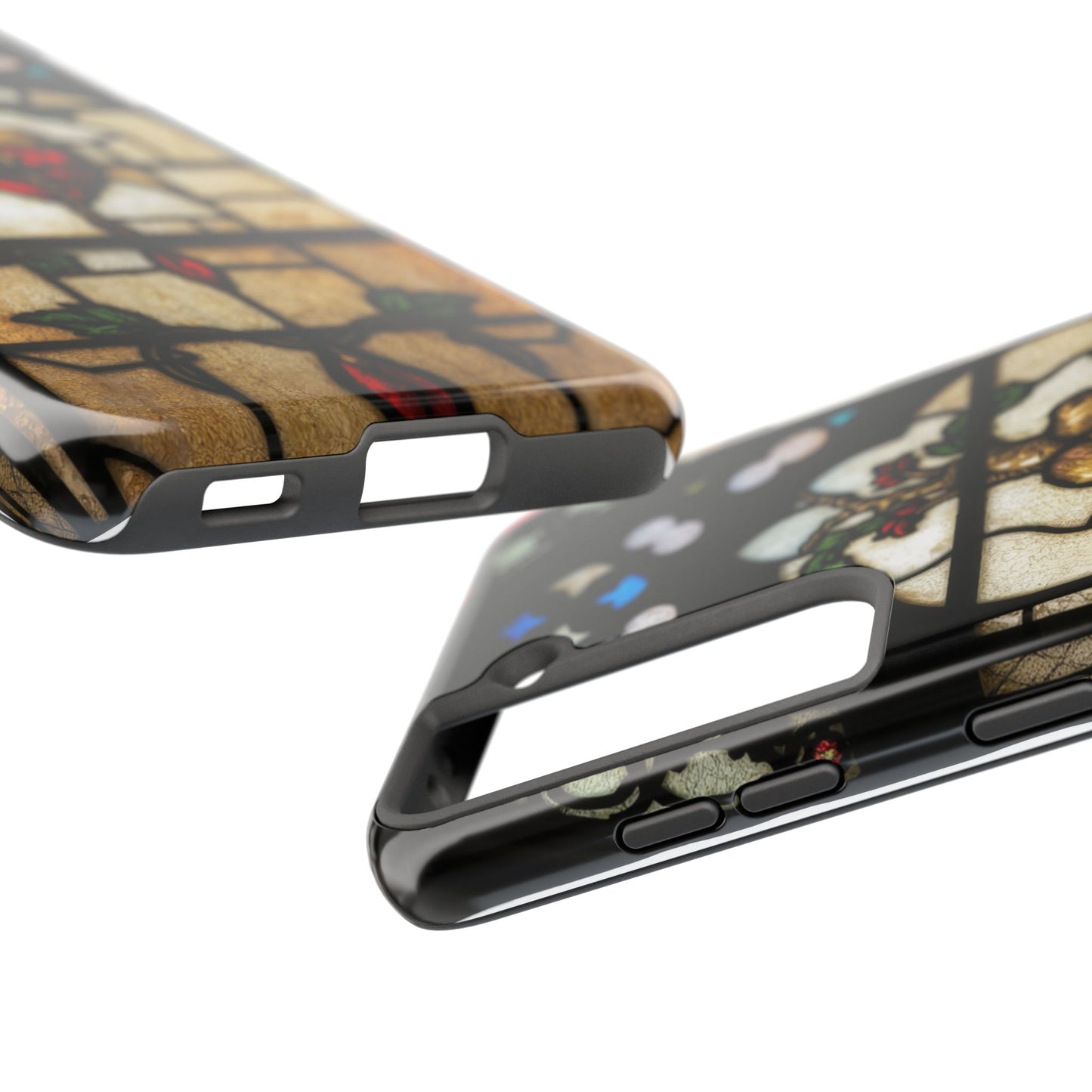 Stained Glass Heart Tough Phone Case - Unique Design for Protection & Style