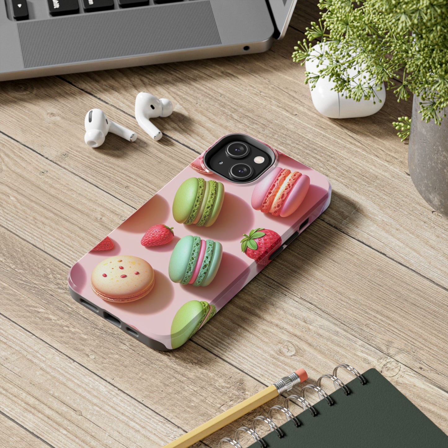 Macaron-Inspired Tough Phone Cases - Colorful Sweet Design - for iPhone