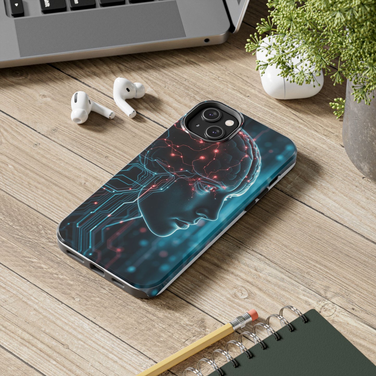 Futuristic Brain Design Tough Phone Case