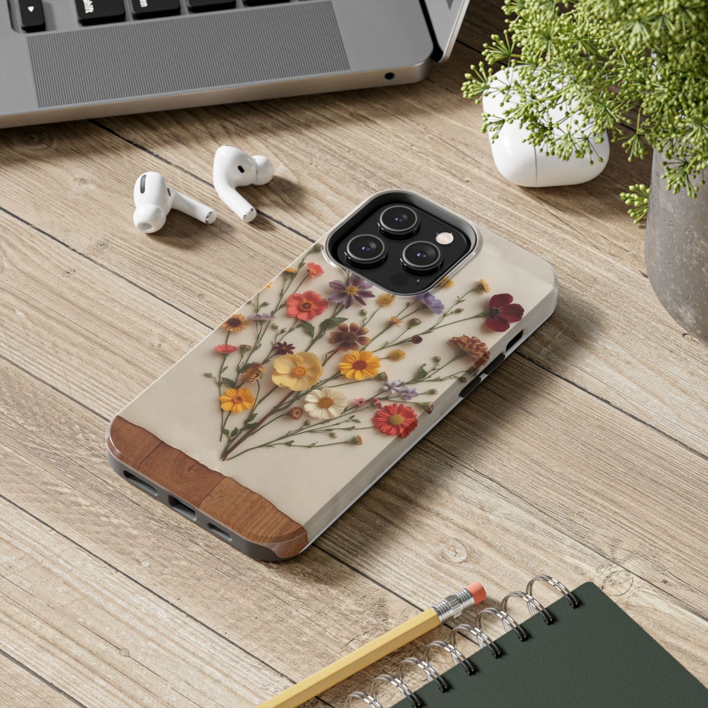 Floral Tough Phone Case - Durable Protection with Nature-Inspired Design