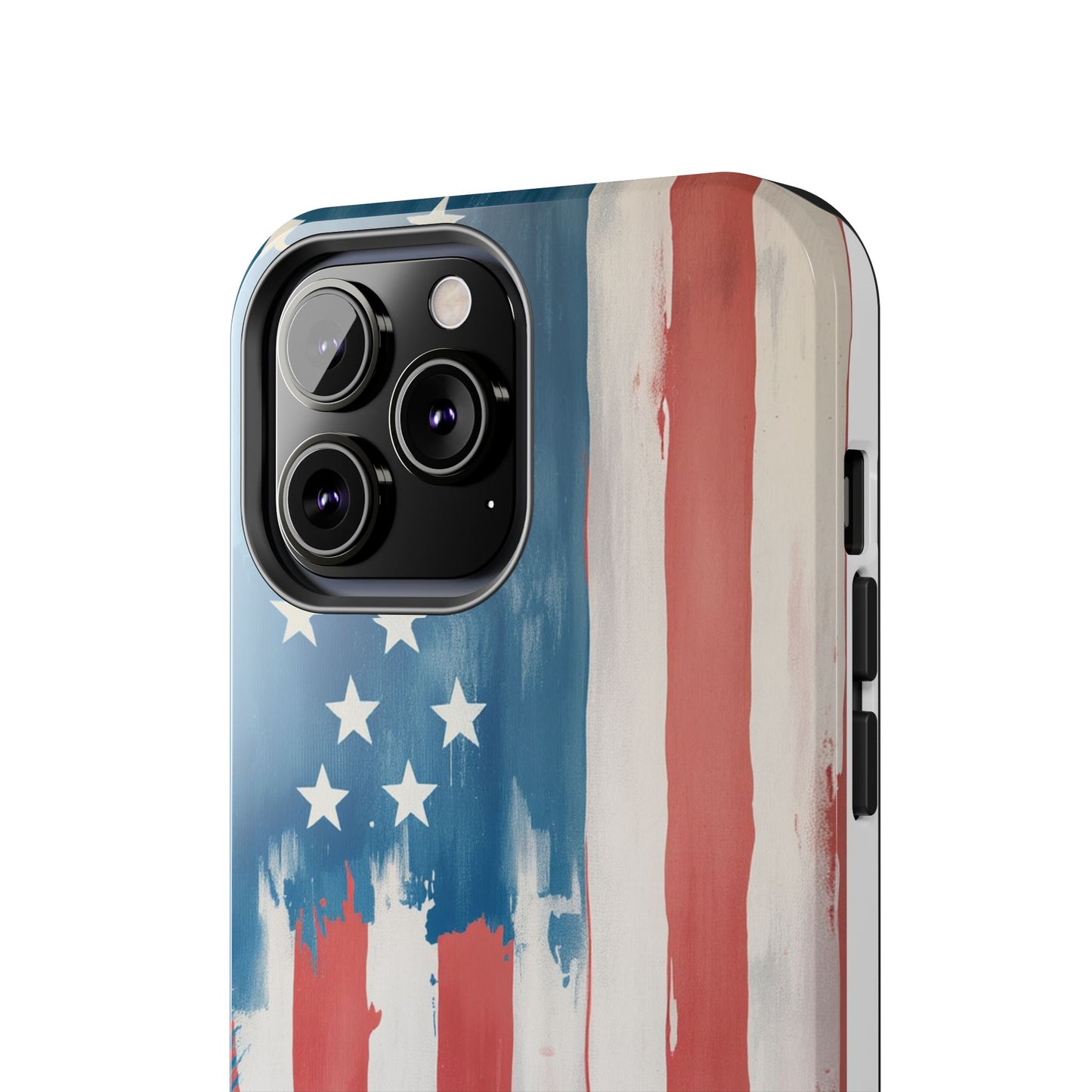 Patriotic Tough Phone Cases - Abstract USA Flag Design for Durable Protection - for iPhone