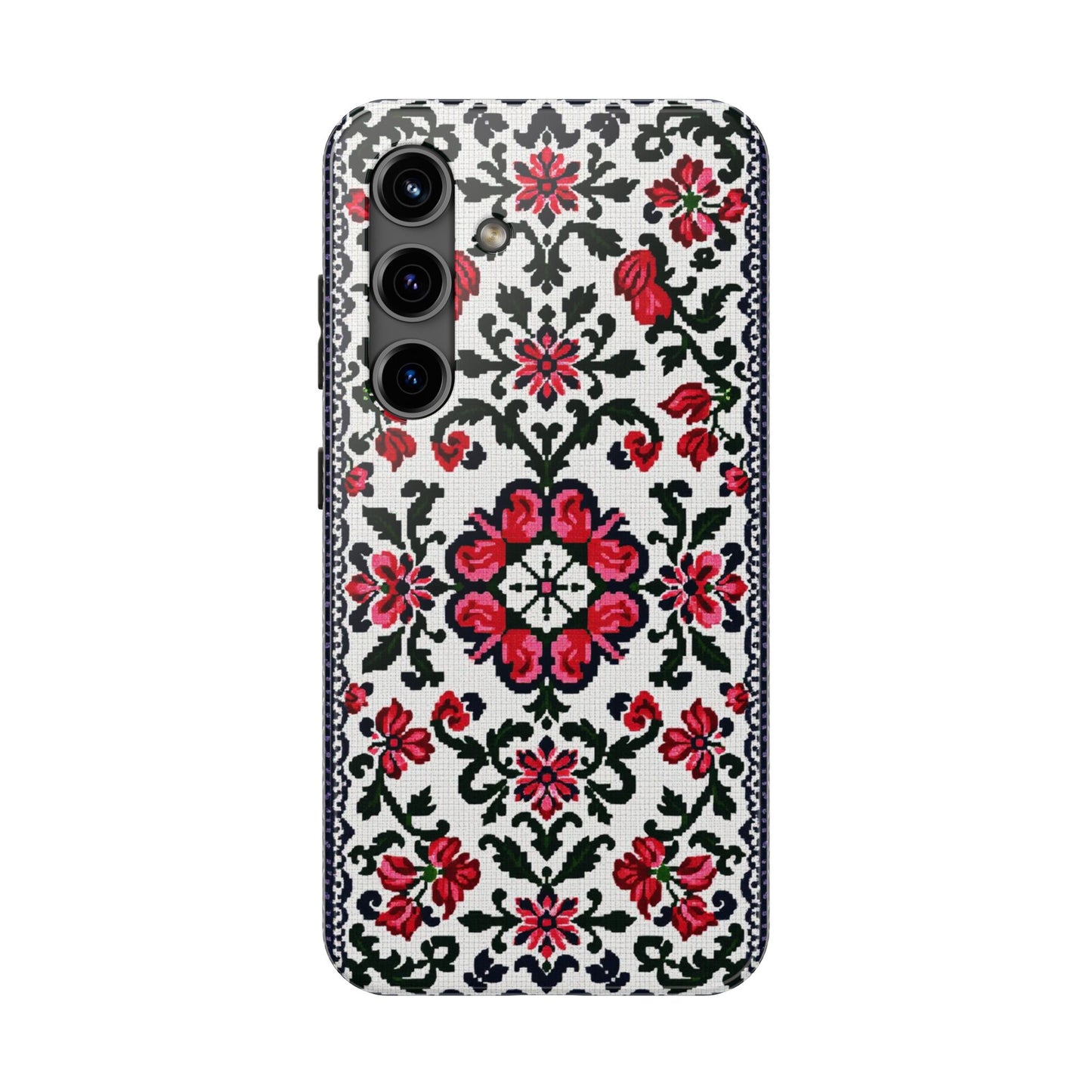 Traditional Knit Floral Design | Tough Phone Case - Durable Protection for iPhone