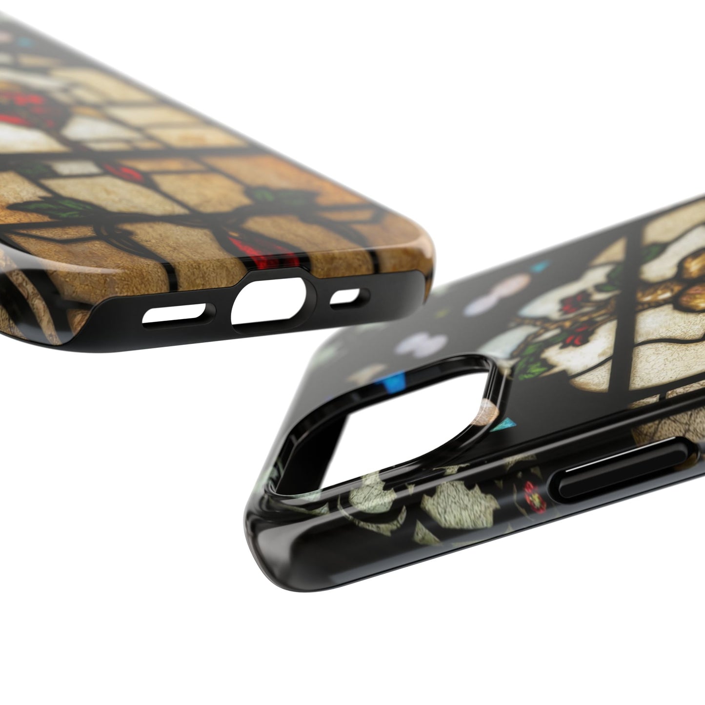 Stained Glass Heart Tough Phone Case - Unique Design for Protection & Style