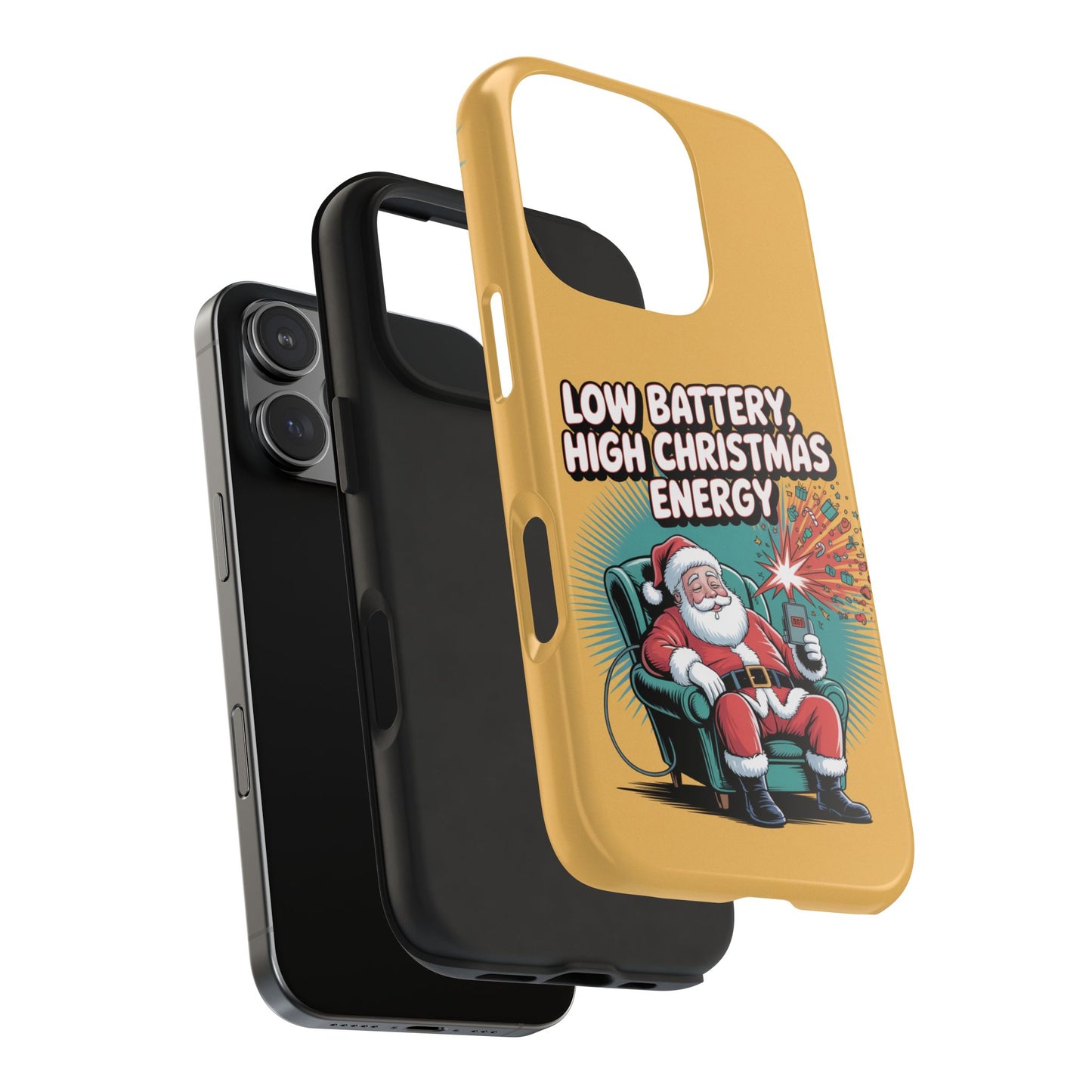 Santa Low Battery Phone Case " High Christmas Energy"