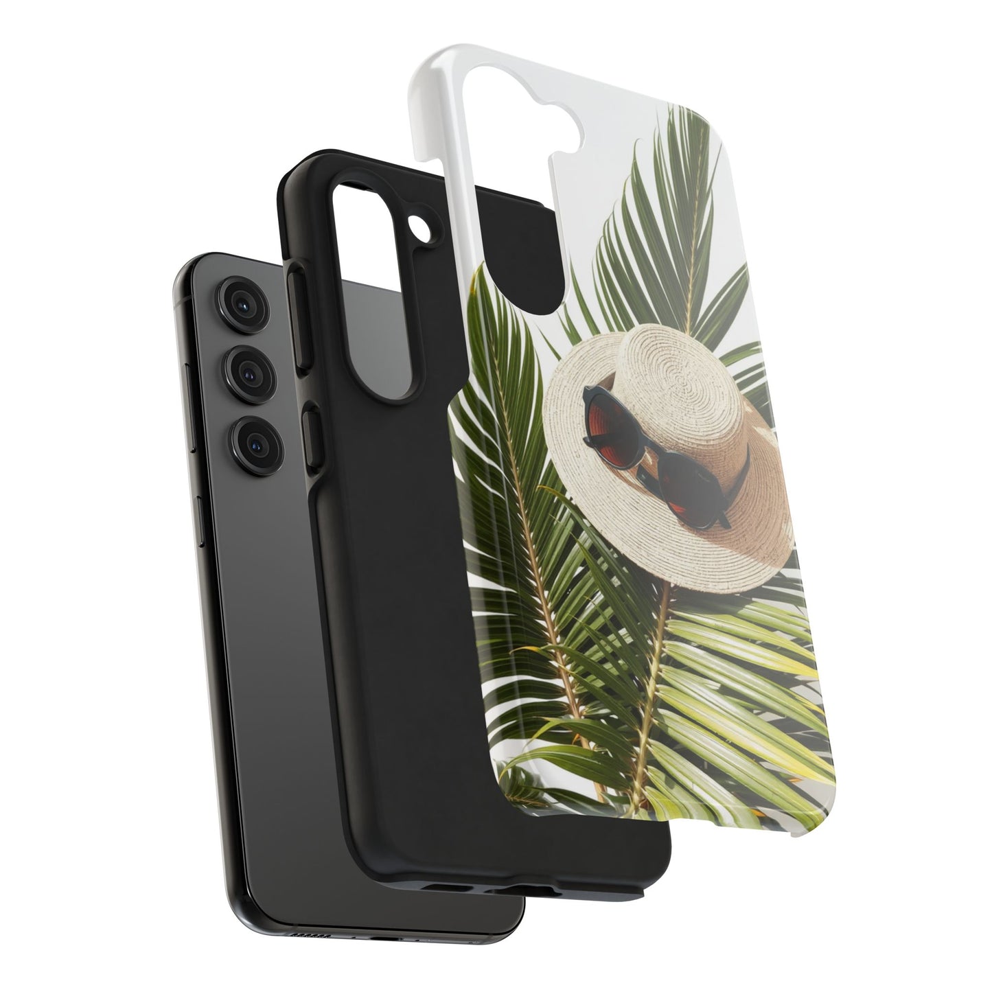 Tropical Phone Case - Summer Vibes with Hat & Sunglasses Design