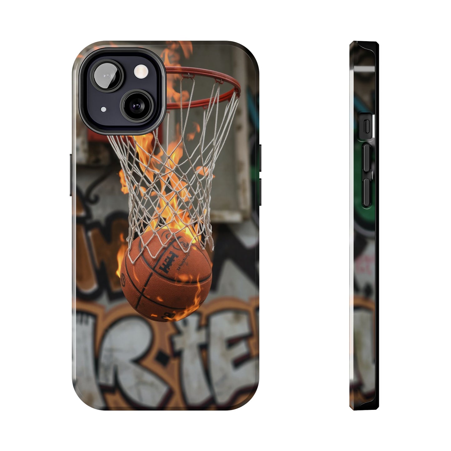 Fire Basketball Tough Phone Case - Durable Sporty Design for Athletes & Fans