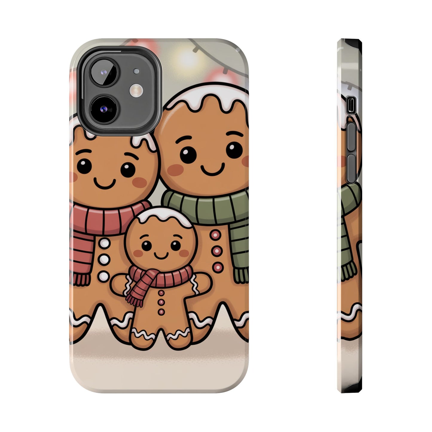 Gingerbread Cartoon Family Tough Phone Case – Festive Holiday Protection