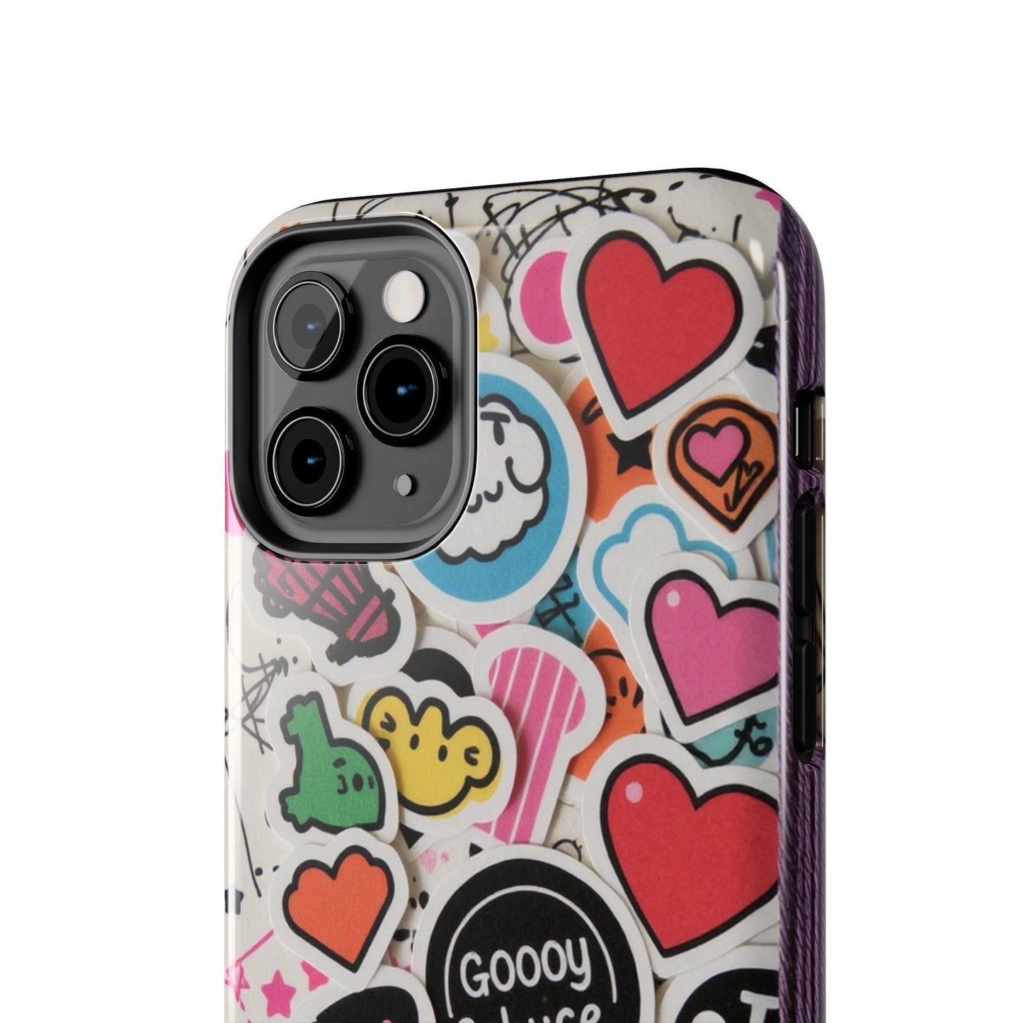 Colorful Stickers Phone Case - Fun & Trendy Tough Phone Cases