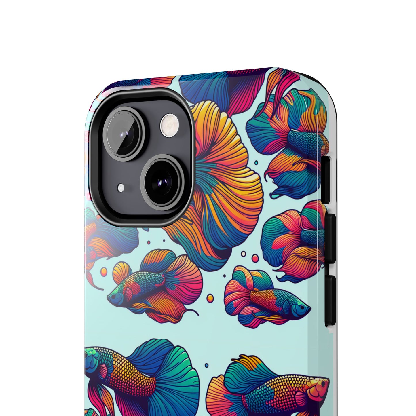Colorful Fish Pattern Tough Phone Case - Aquatic Lovers - for iPhone
