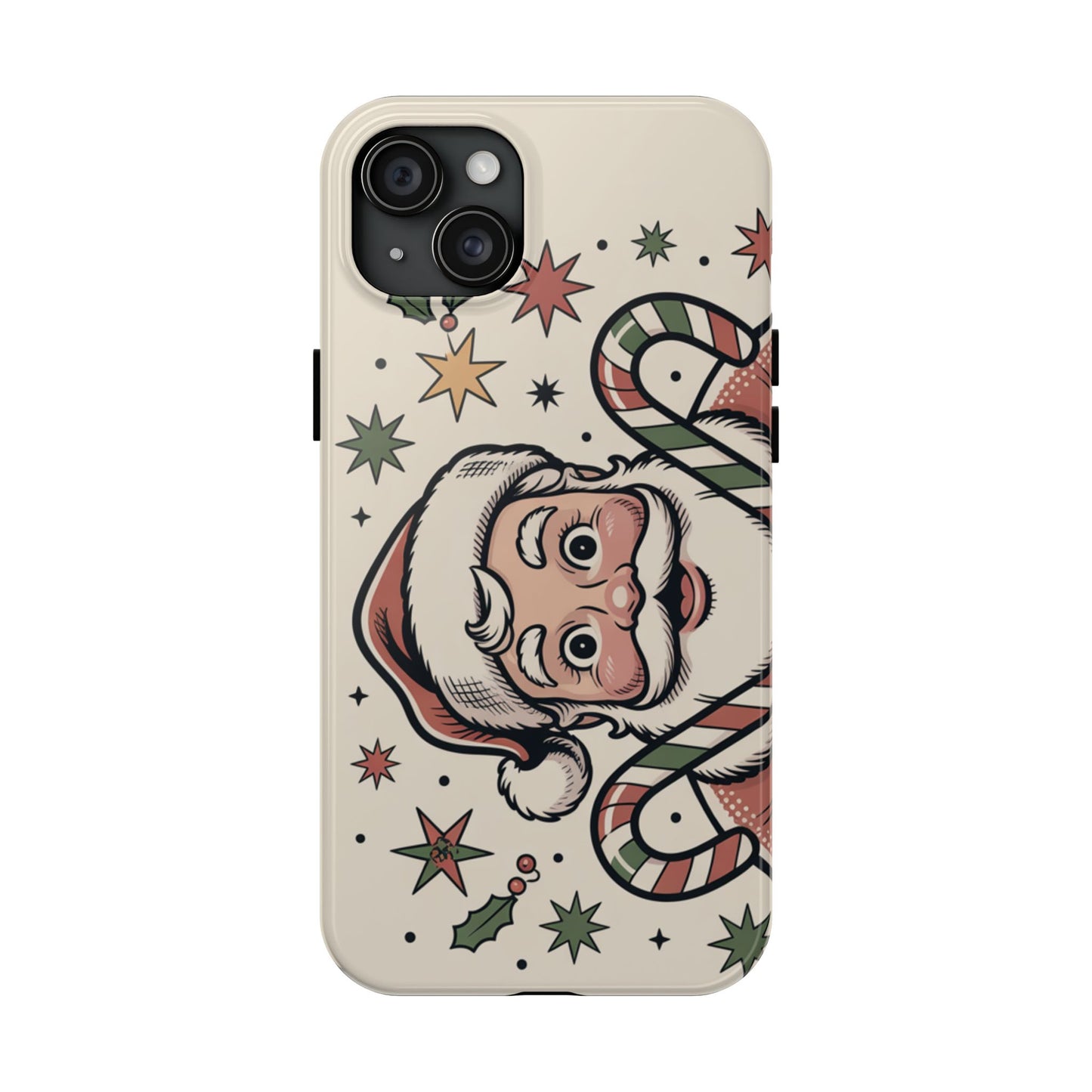 Retro Santa Tough Phone Case - Festive Holiday Design