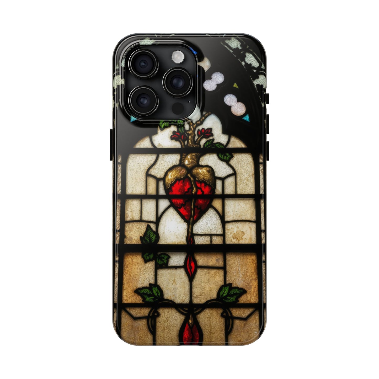 Stained Glass Heart Tough Phone Case - Unique Design for Protection & Style
