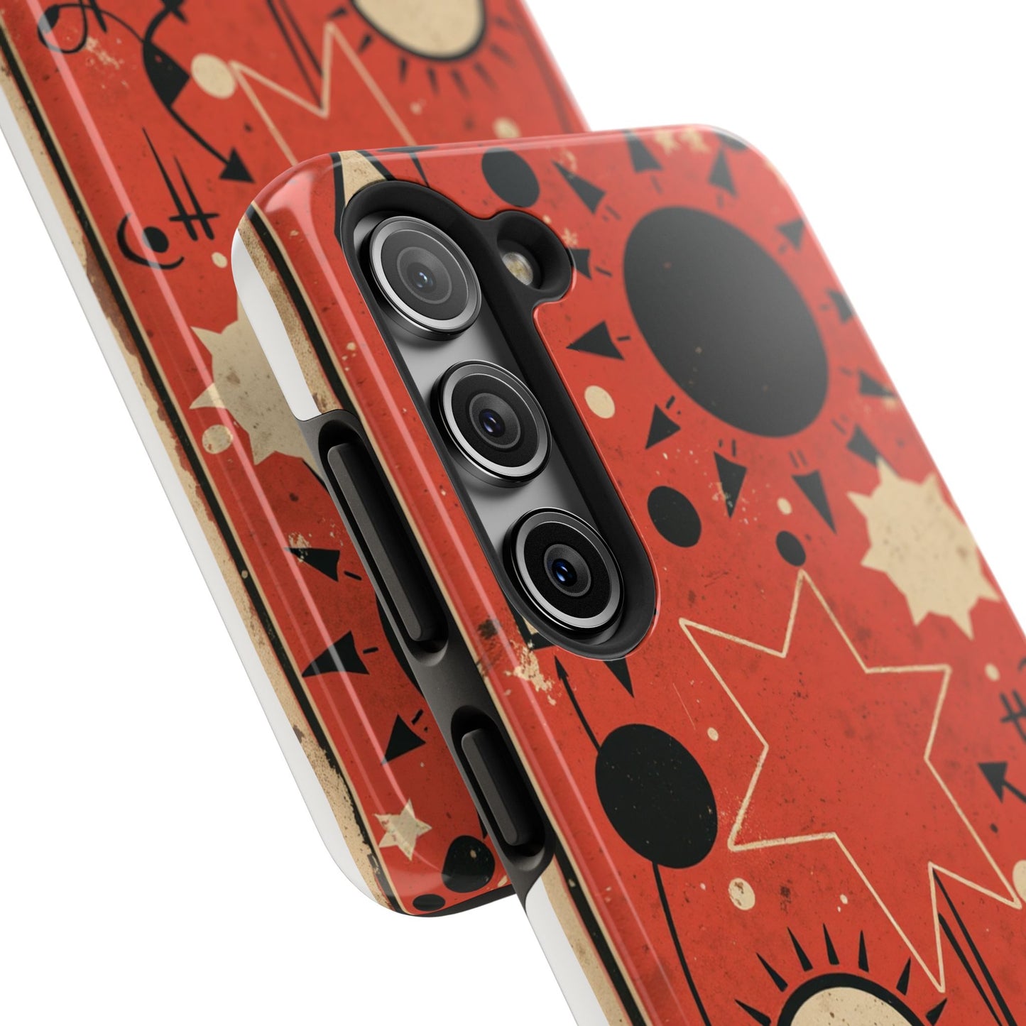 Retro Bold Tough Phone Case - Unique Geometric Design - for iPhone