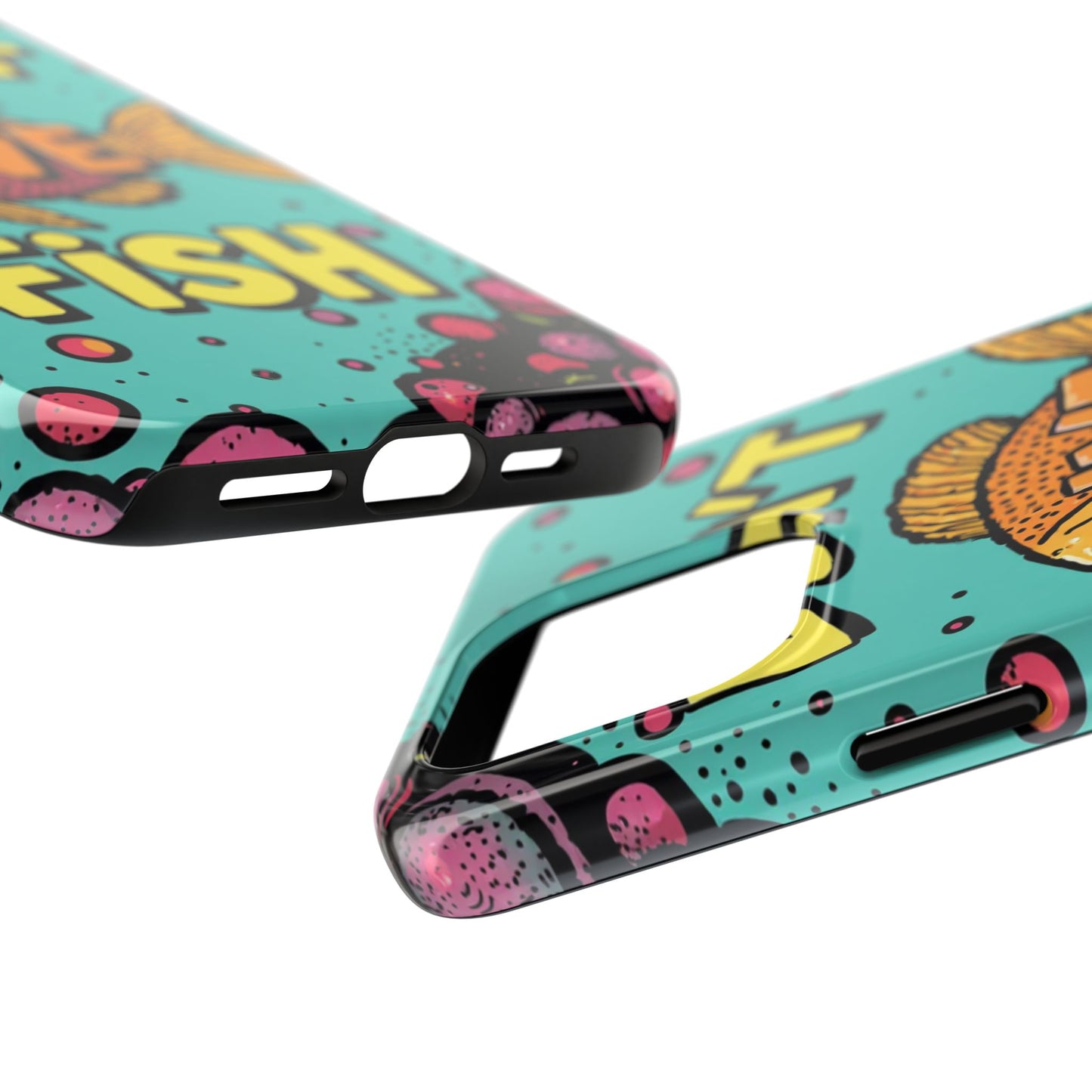 Catchy Fish-Themed Tough Phone Cases, Unique Gift for Fish Lovers, Durable Protection for Phones, Fun Aquatic Design, Ideal for Holidays