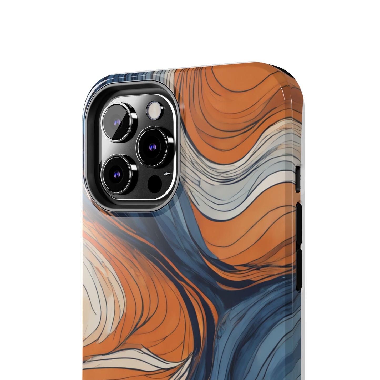 Artistic Tough Phone Case - Vibrant Abstract  Waves Design - for iPhone