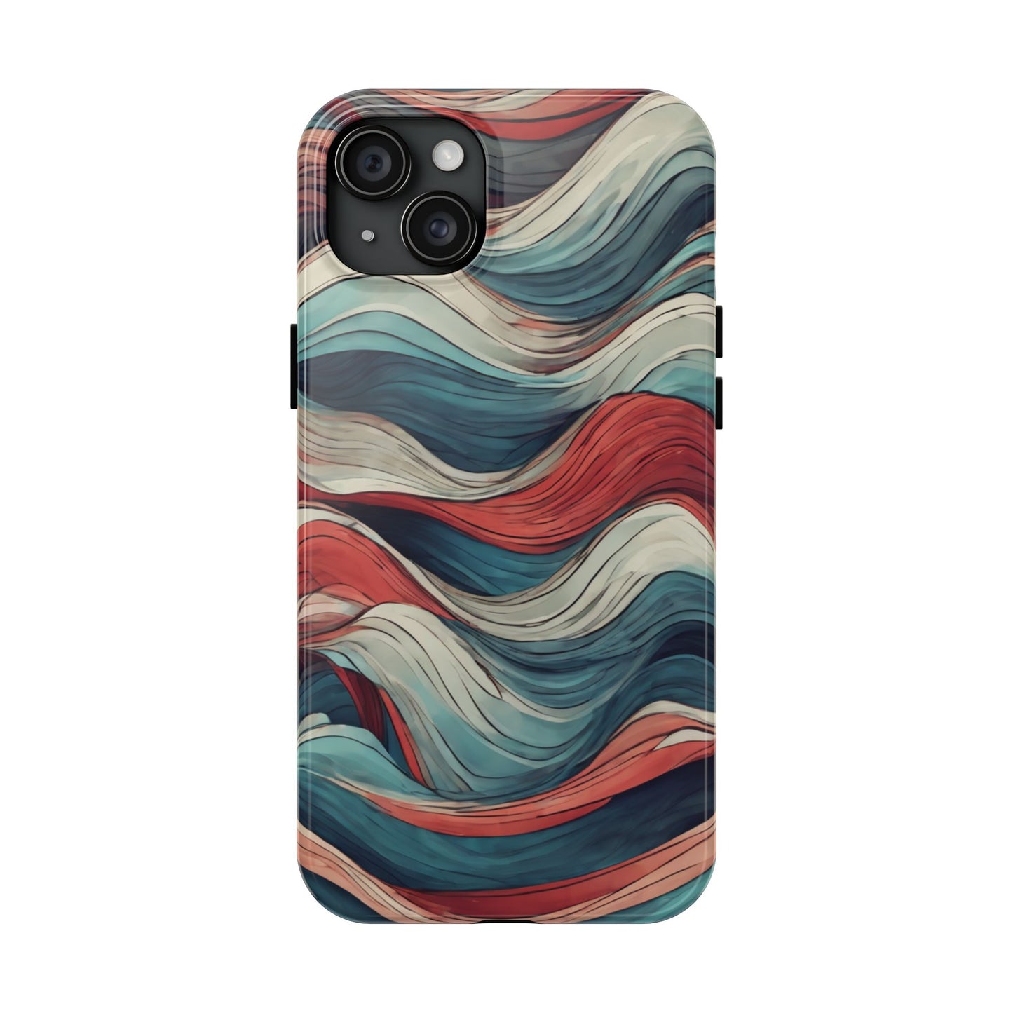 Abstract Waves Tough Phone Case - Stylish & Durable Phone Protection - for iPhone