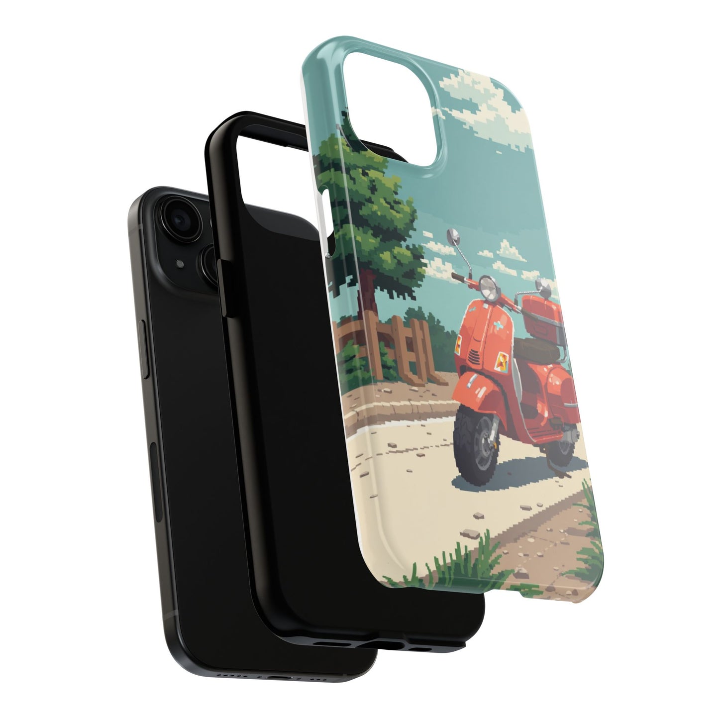 Retro Scooter Phone Case - Tough & Stylish Protection