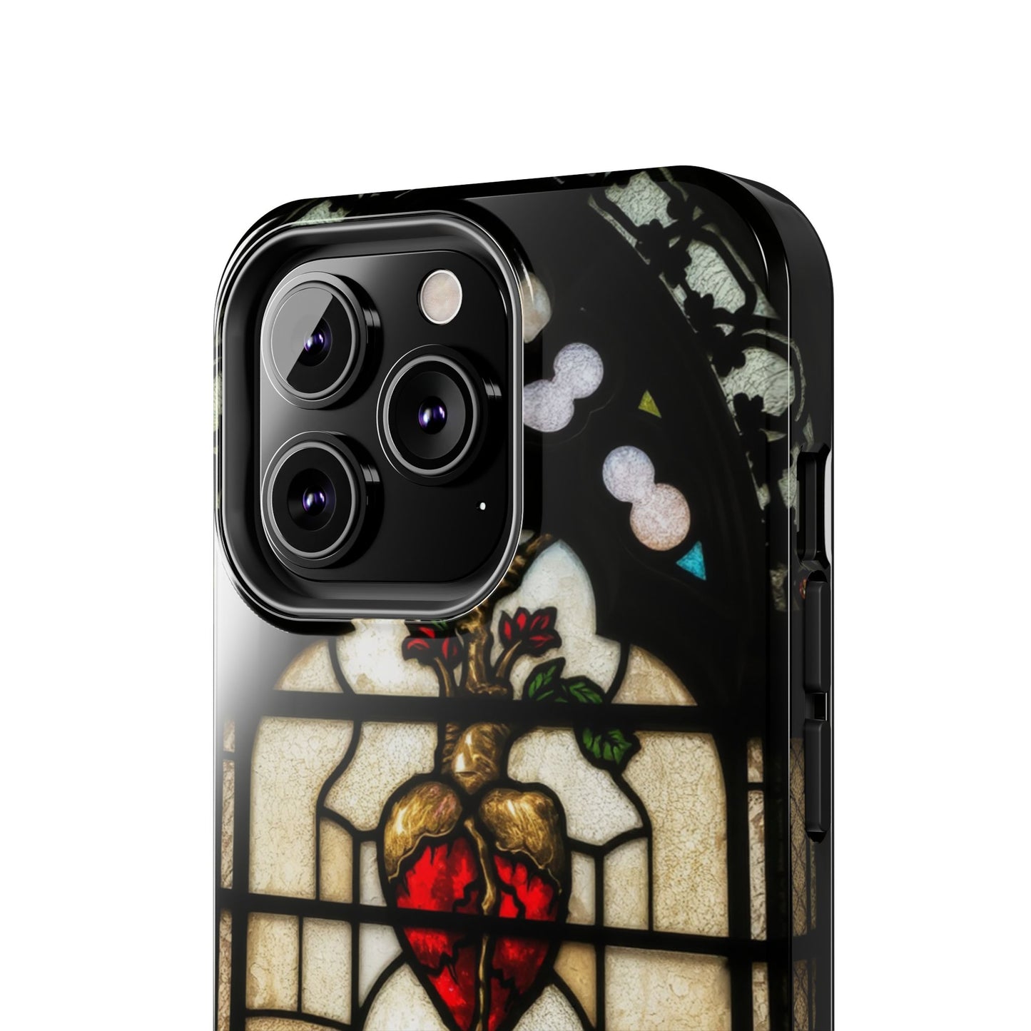 Stained Glass Heart Tough Phone Case - Unique Design for Protection & Style