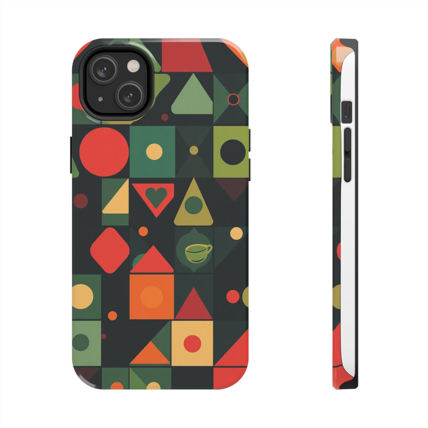 Vibrant Geometric Tough Phone Cases – Stylish Protection for Trendsetters - for iPhone