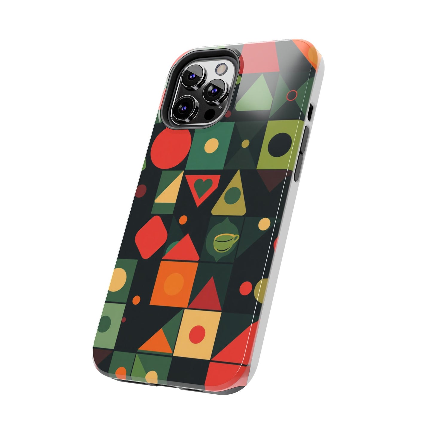 Vibrant Geometric Tough Phone Cases – Stylish Protection for Trendsetters - for iPhone
