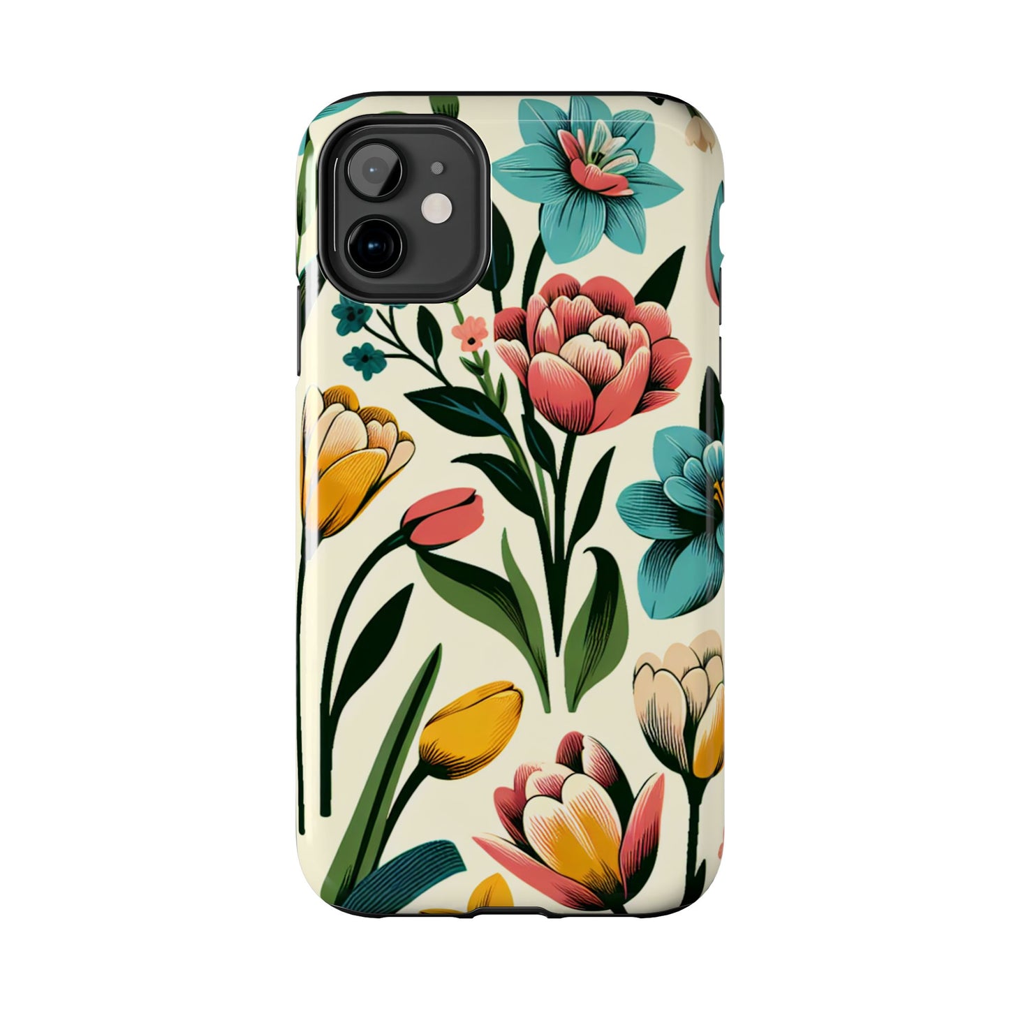 Floral Tough Phone Case - Vibrant Flower Design for Stylish Protection - for iPhone