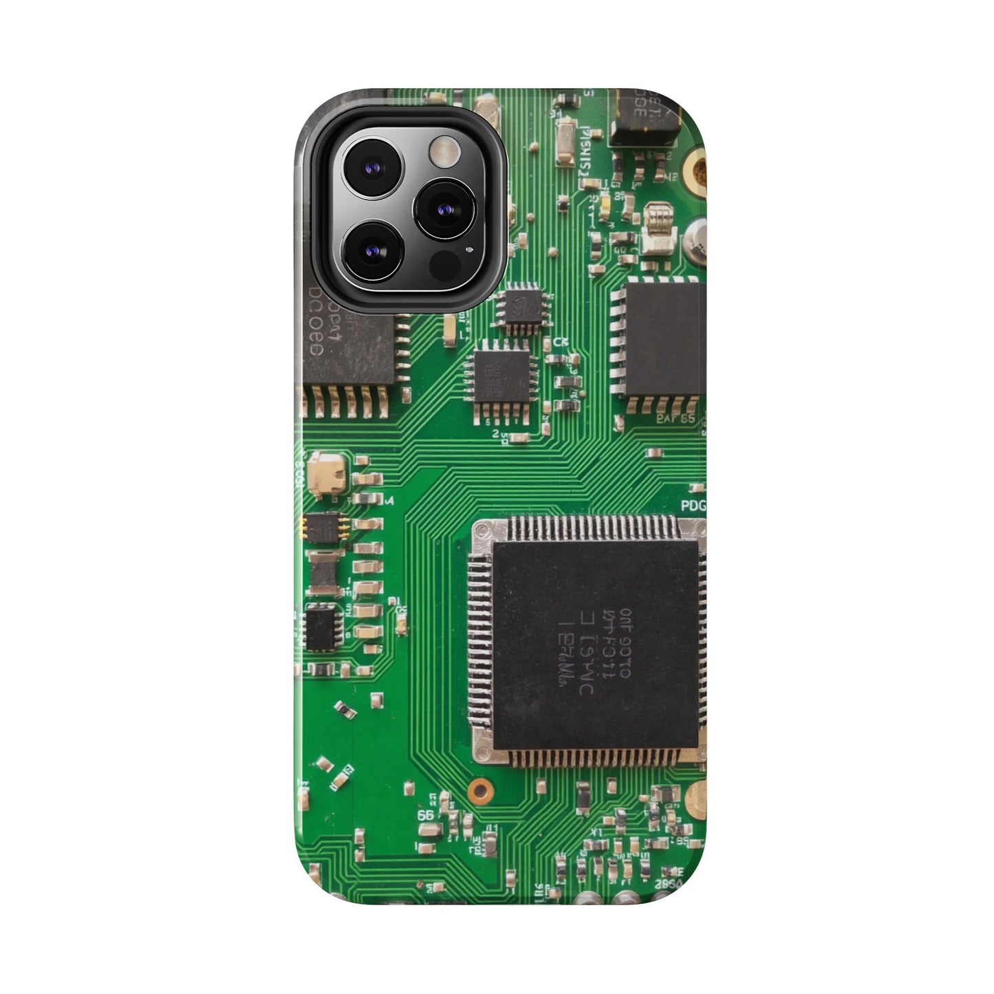 Circuit Board Tough Phone Case - Durable Tech Design