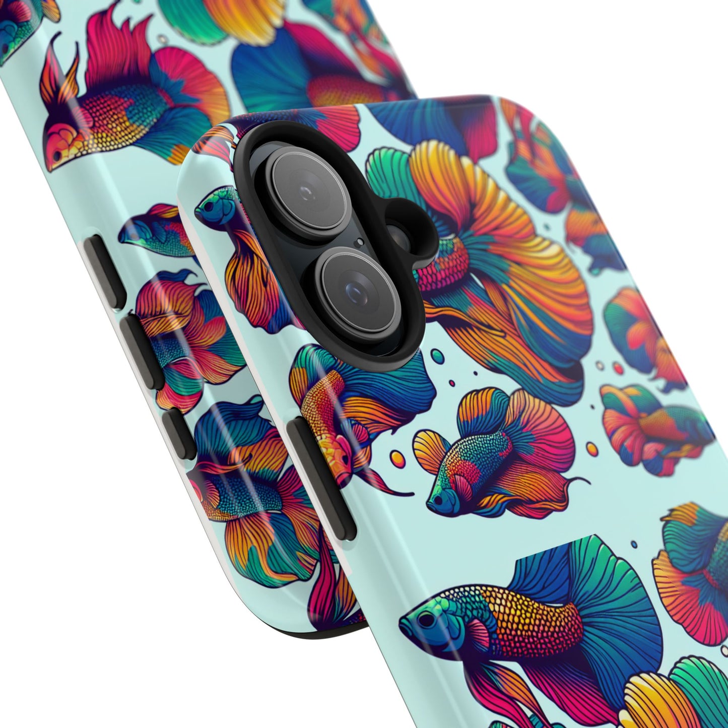 Colorful Fish Pattern Tough Phone Case - Aquatic Lovers - for iPhone