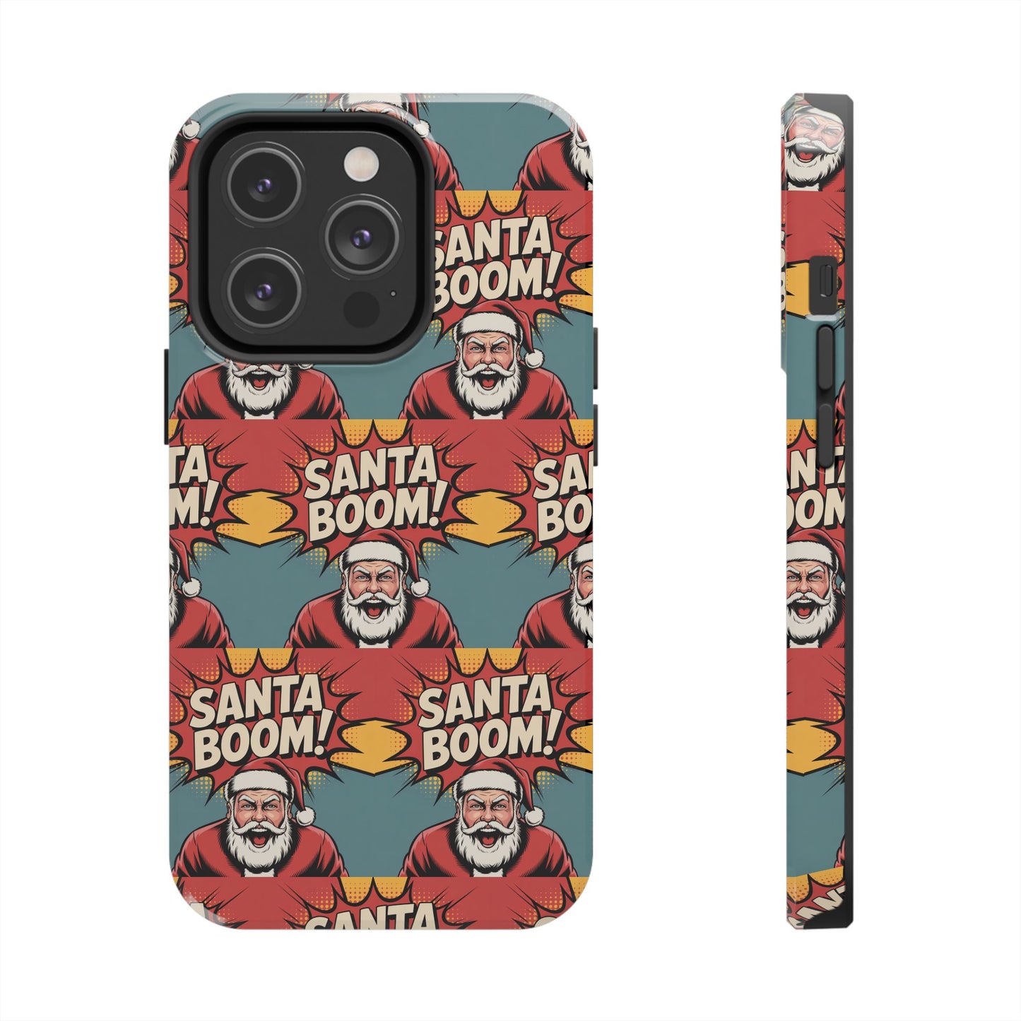Festive Santa Boom Pattern Tough Phone Case
