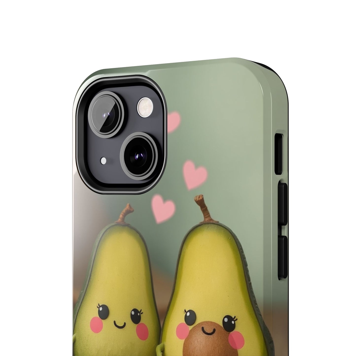 Cute Avocado Phone Case, Funny Tough Case, Quirky Phone Accessory, Gifts for Foodies, Valentine's Day Present