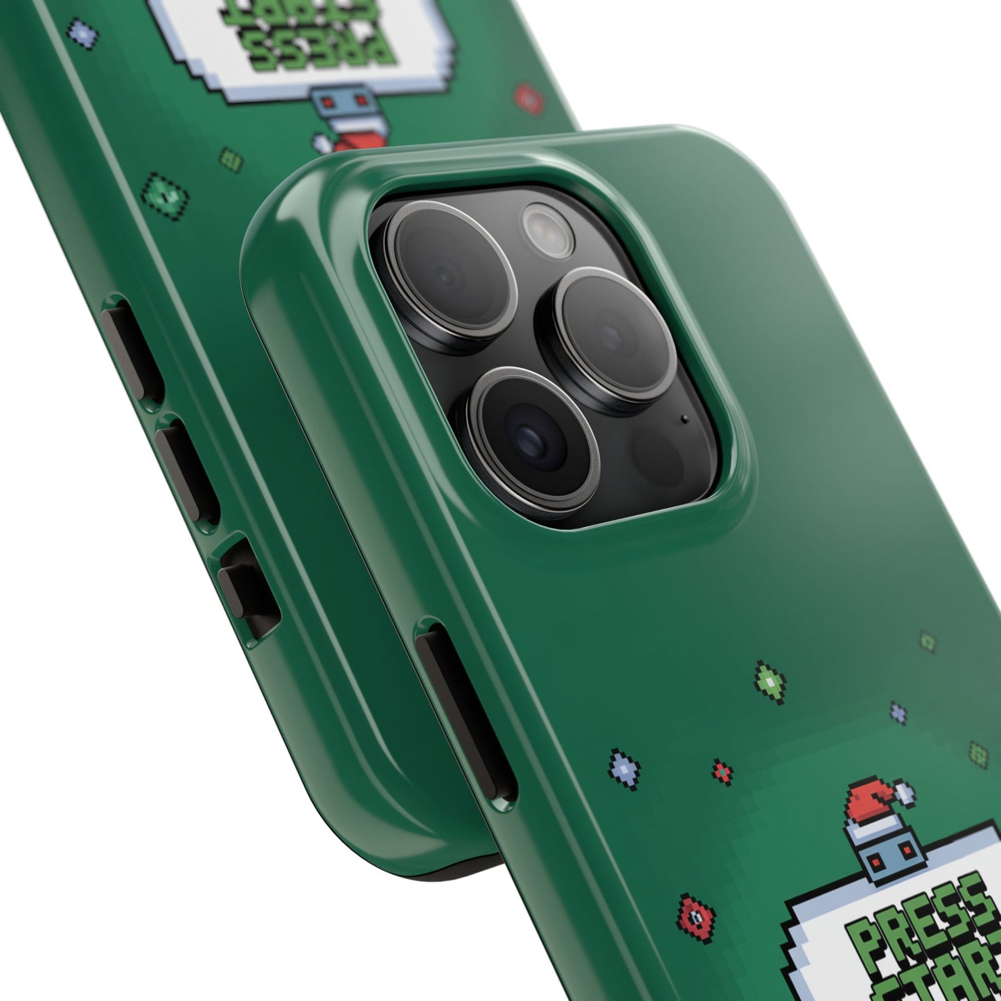 Christmas Pixel Gaming Phone Case - Press Start for Christmas Design