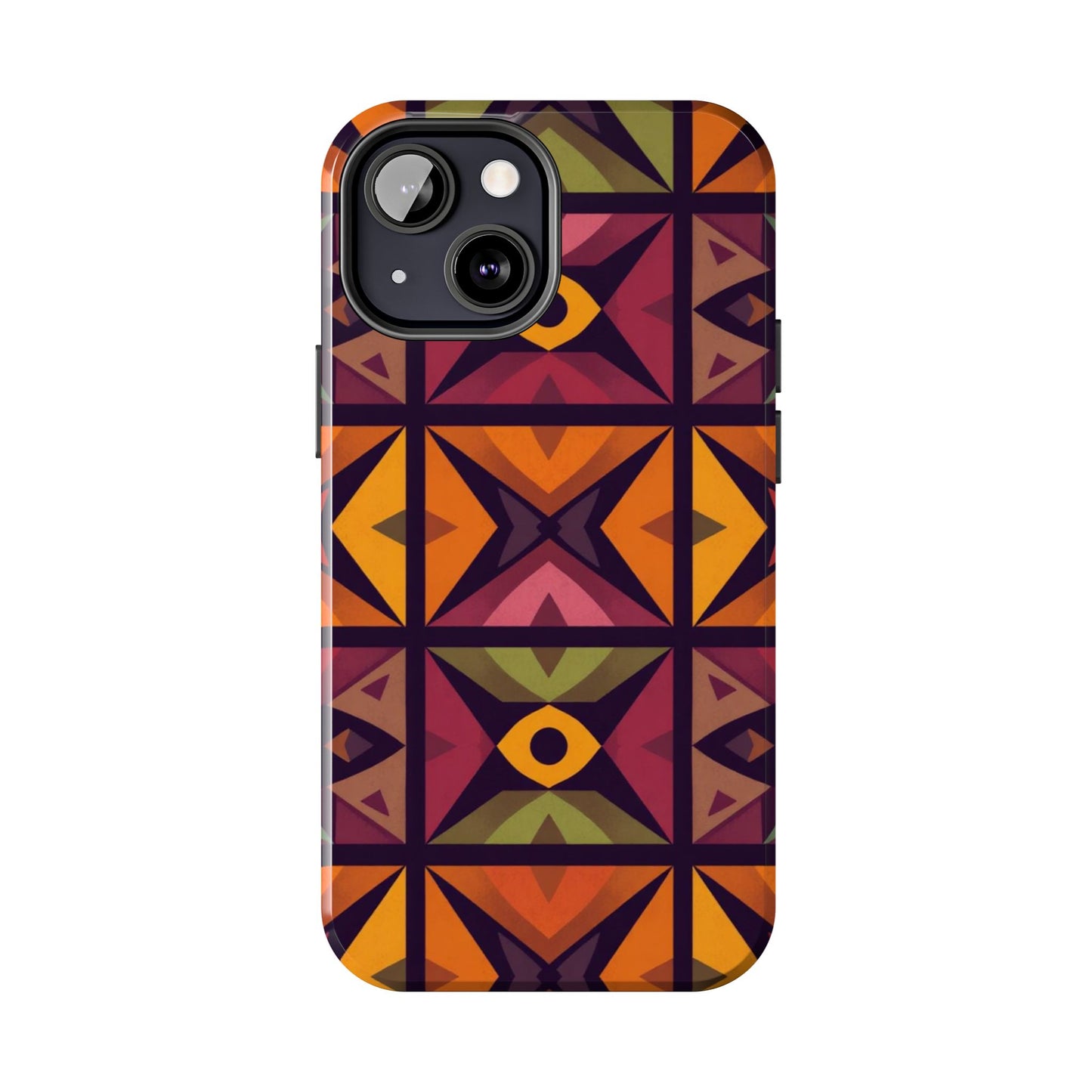 Vibrant Tribal Geometric Tough Phone Case - Colorful Protection for Your iPhone
