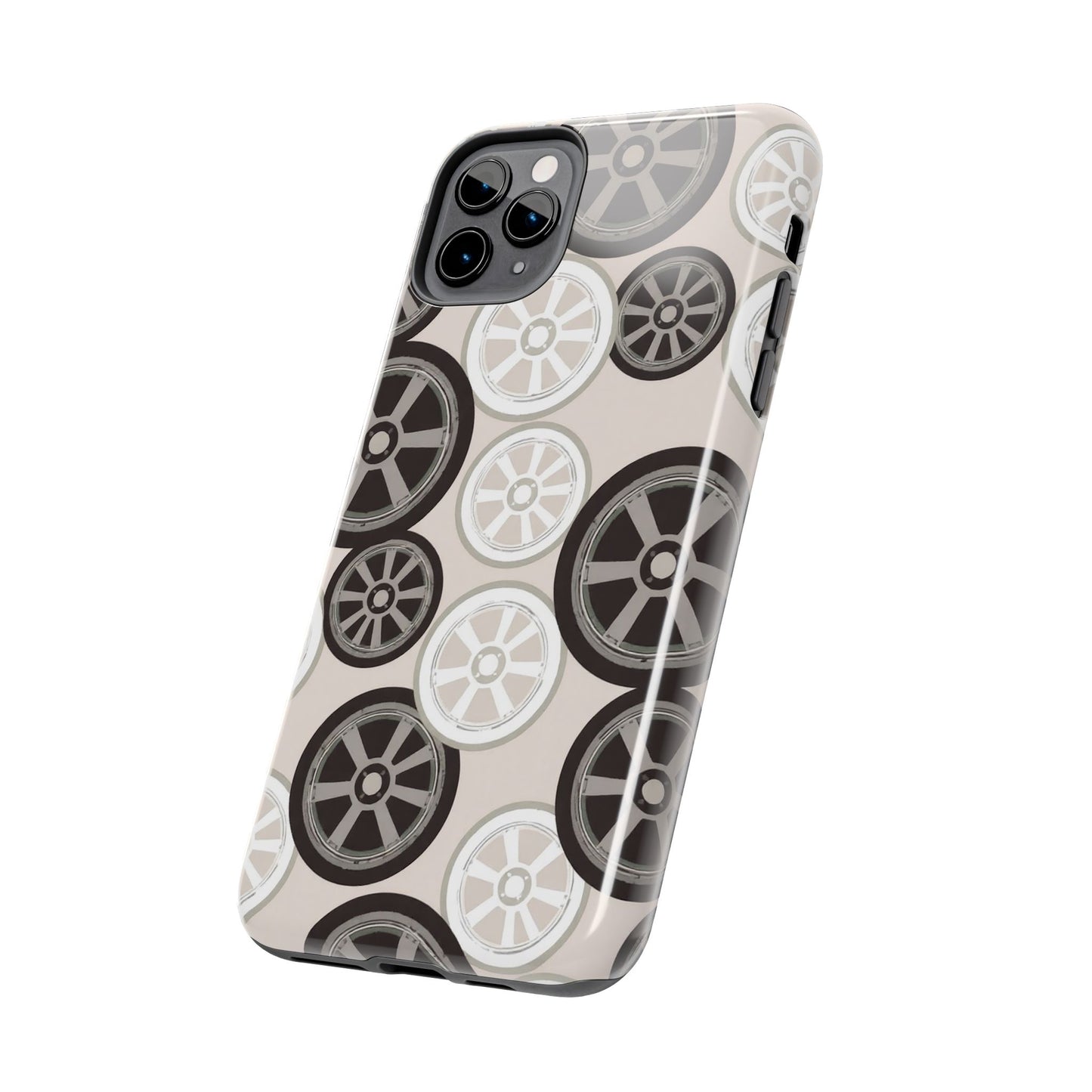 Racing Wheel Design Tough Phone Case – Durable Protection for Automotive Enthusiasts