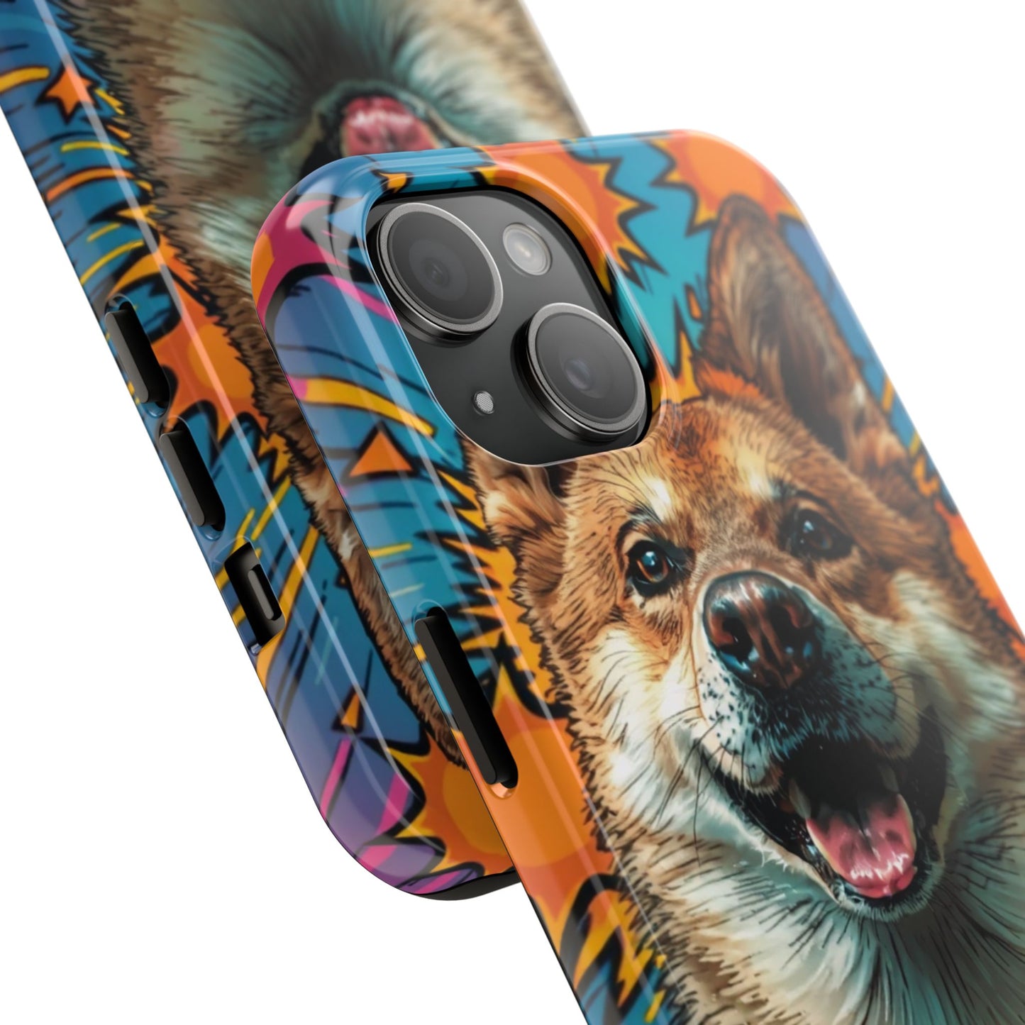 Vibrant Corgi Tough Phone Case - Fun Design for Pet Lovers