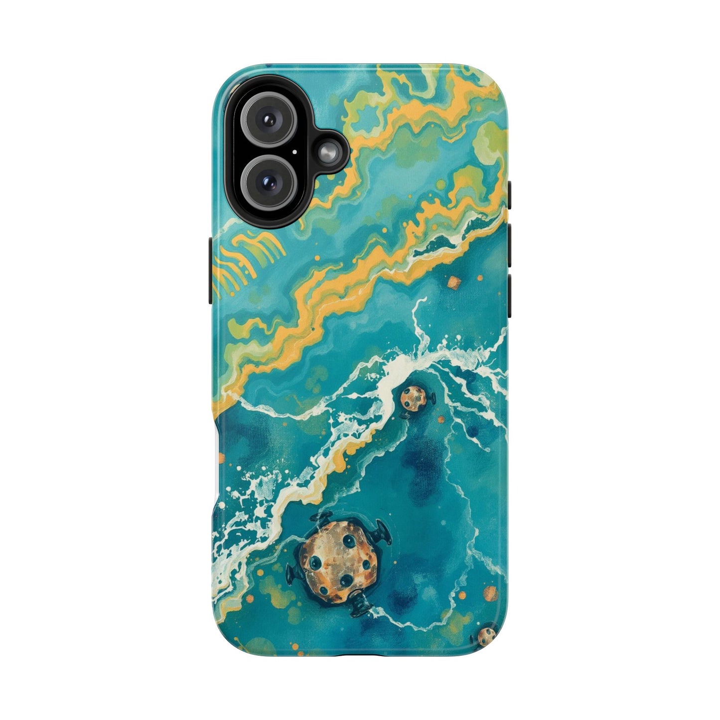 Ocean Wave Tough Phone Case – Durable Protection with Abstract Art Design