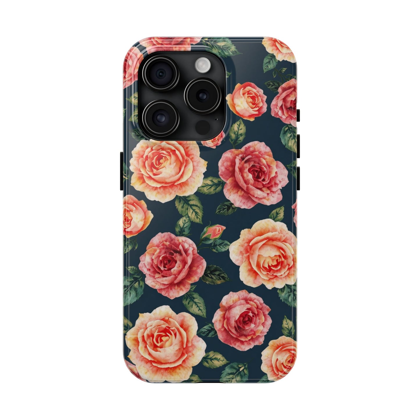 Floral Tough Phone Cases - Durable & Stylish New Age Rose Design - for iPhone