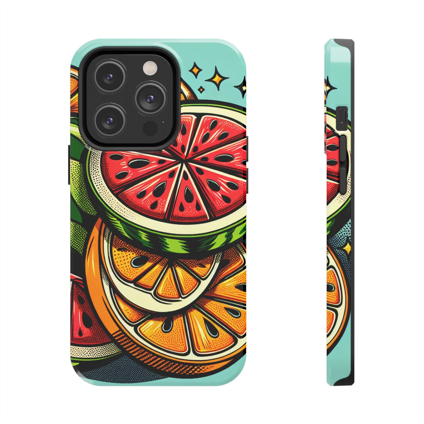 Vibrant Citrus Tough Phone Case - Fruit Slice Design - for iPhone