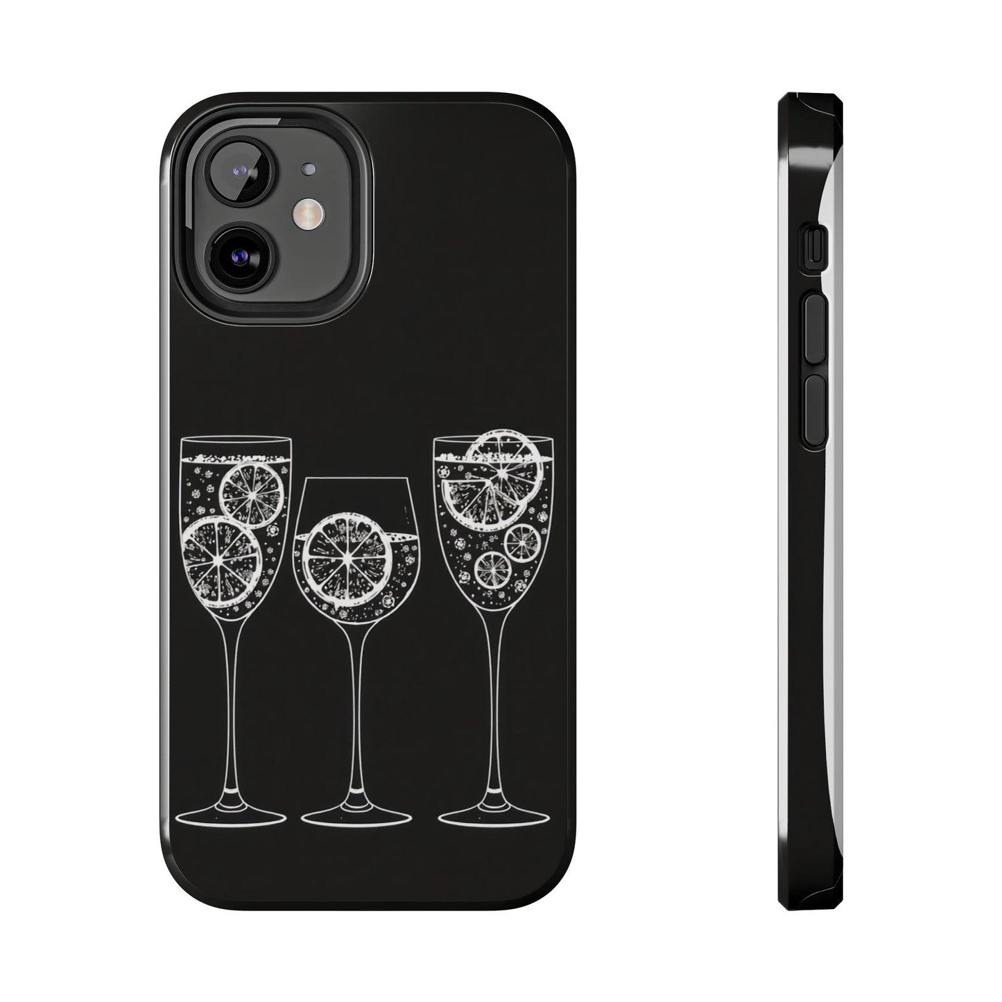 Stylish Tough Phone Cases with Citrus Glass Design, Protective Cases for Parties, Summer Events, and Everyday Use