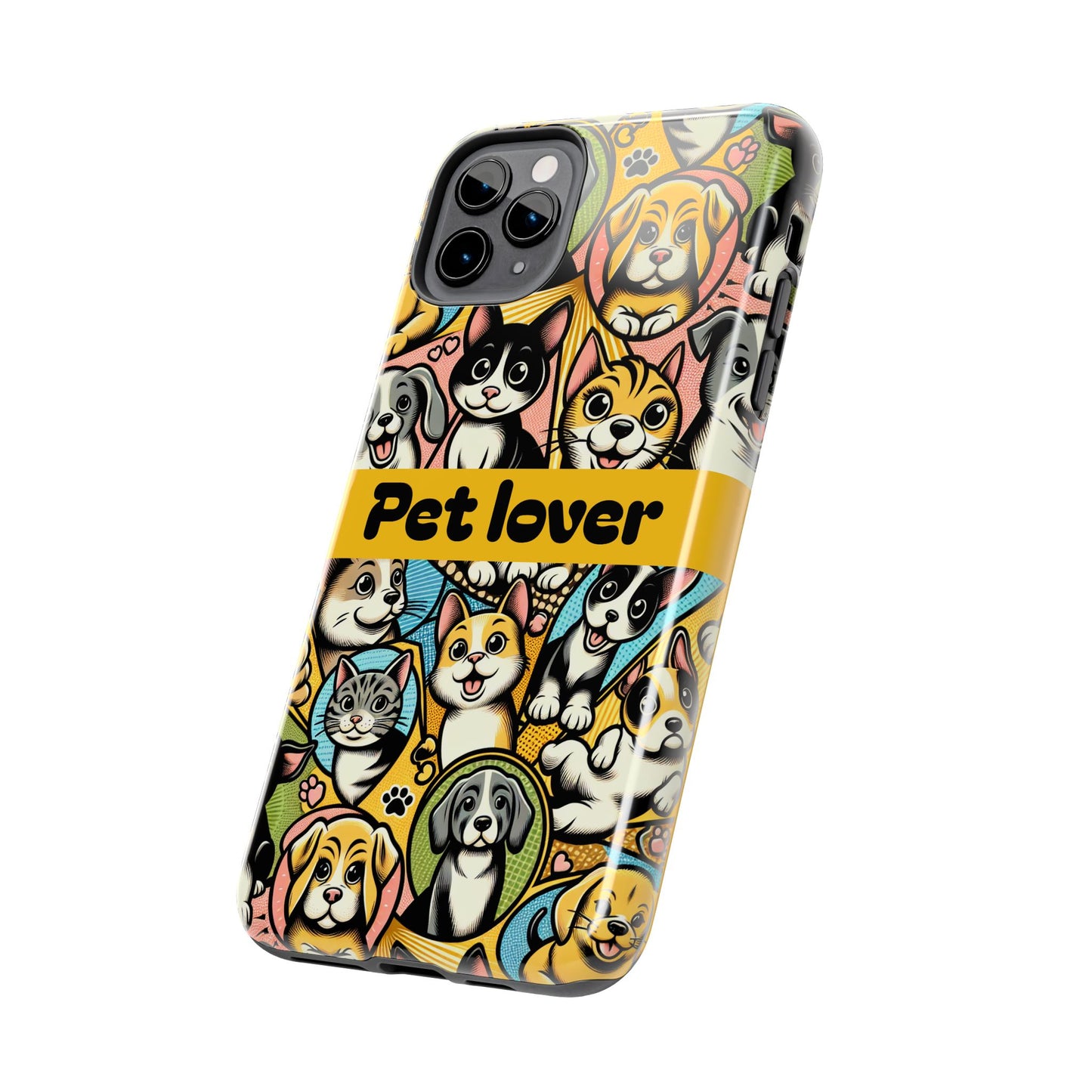 Pet Lover Tough Phone Case - Colorful Animal Design - for iPhone