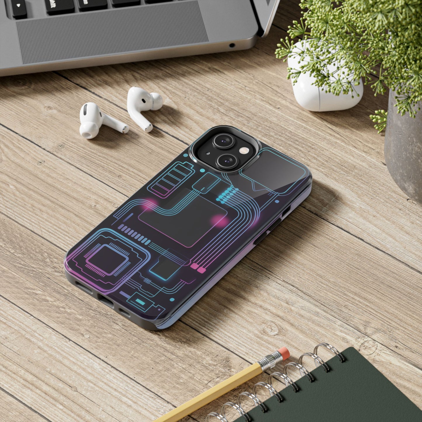 Cyberpunk Circuits Tough Phone Case