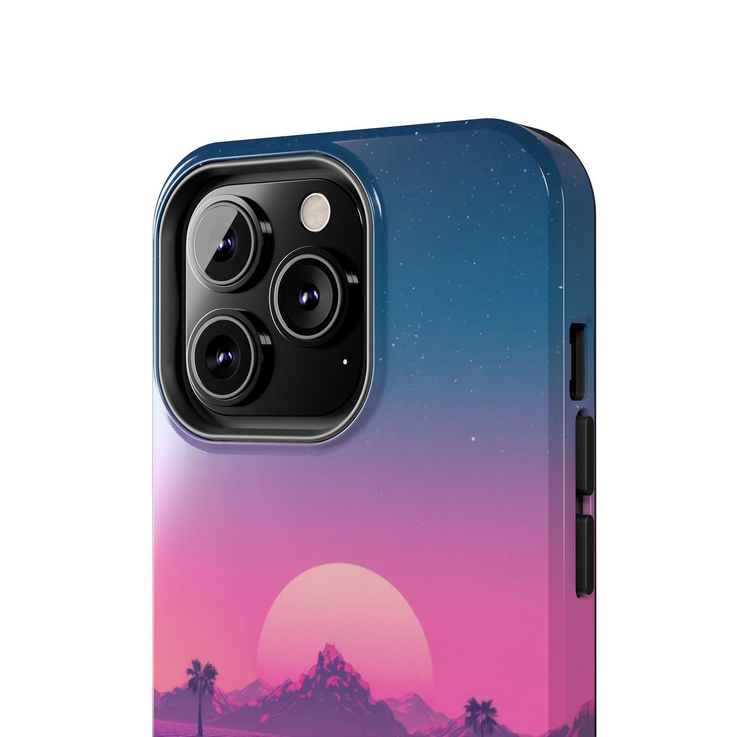 Retro Aesthetic Tough Phone Case - Vibrant Sunset Design