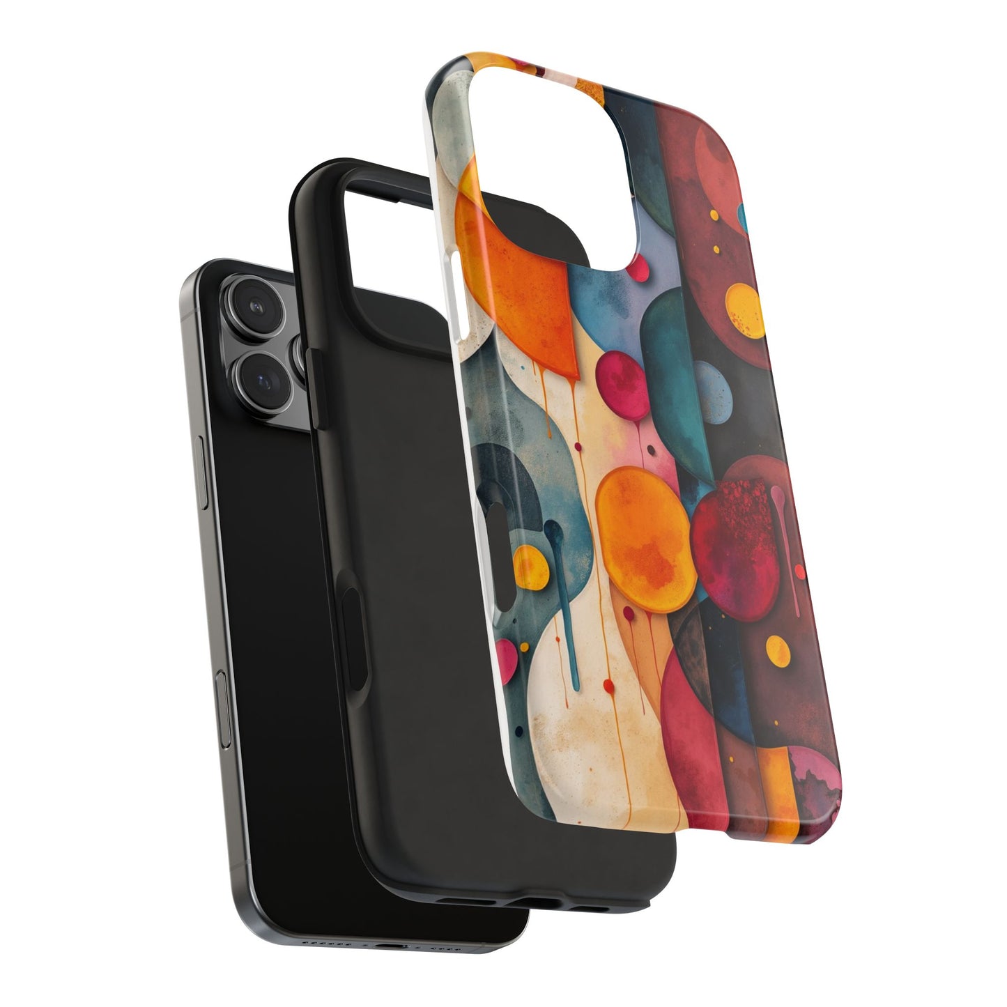 Artistic Tough Phone Cases - Colorful Abstract Design for Trendy Protection - for iPhone
