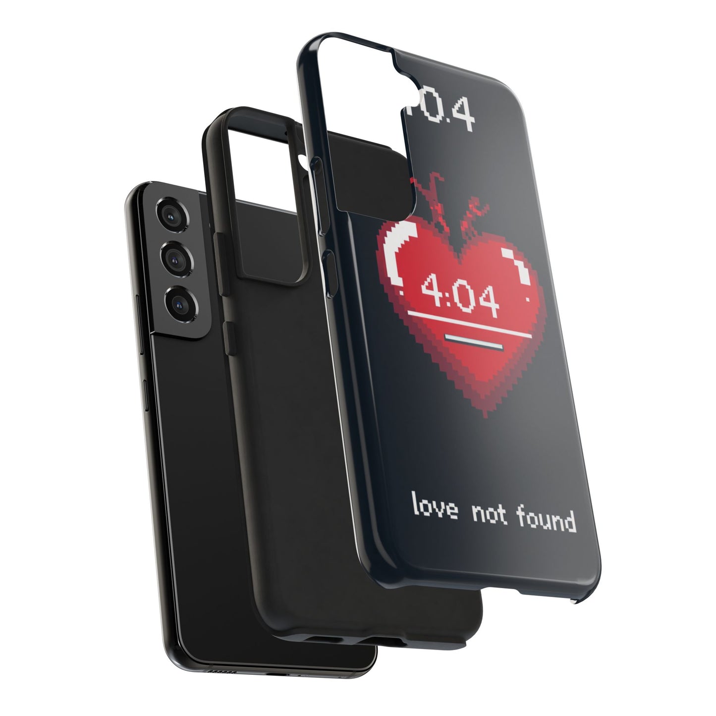 Vintage Pixel Heart Tough Phone Case - "404 Love Not Found" Design