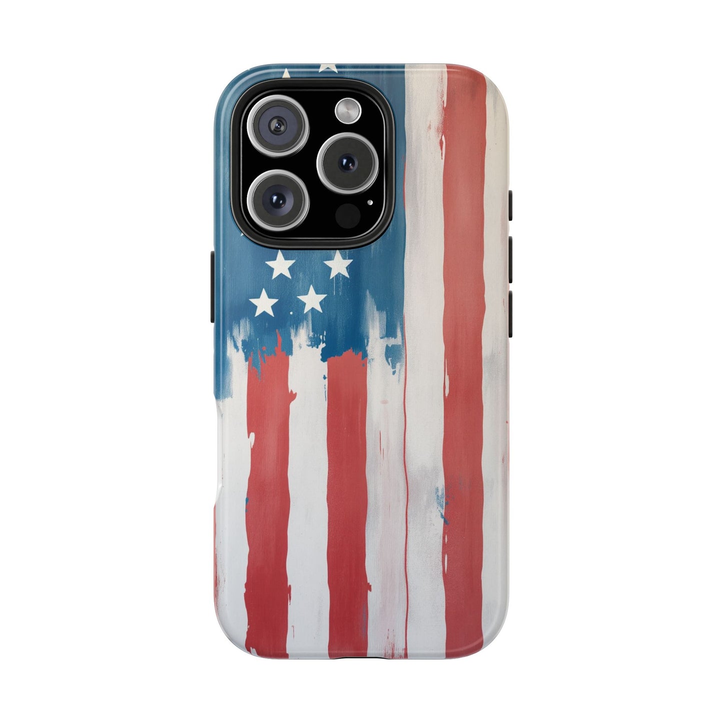 Patriotic Tough Phone Cases - Abstract USA Flag Design for Durable Protection - for iPhone