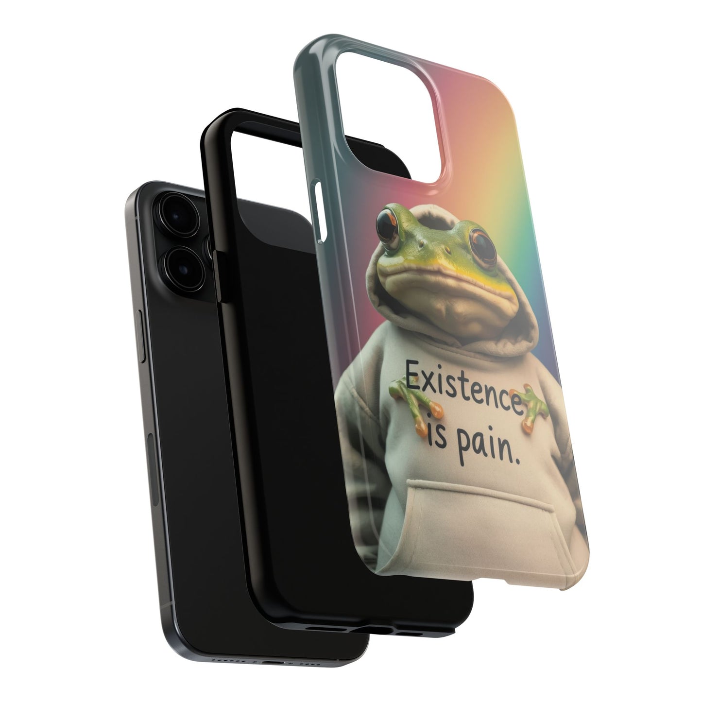 Existence is Pain Frog Phone Case - Tough & Stylish
